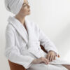 Bathrobe with logo embroidery